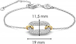 TI SENTO Silver Cubic Zirconia Oval Bracelet  23007ZY