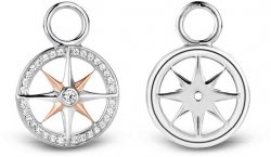 TI SENTO Rose Gold Cubic Zirconia Star Ear Charms 9205ZR