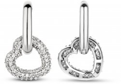 Silver Pave Set Cubic Zirconia Drop Earings 7918ZI