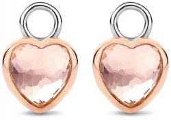 TI SENTO Pink Rose Heart Ear Charms 9231NU