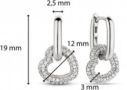 Silver Pave Set Cubic Zirconia Drop Earings 7918ZI