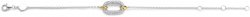 TI SENTO Silver Cubic Zirconia Oval Bracelet  23007ZY