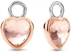 TI SENTO Pink Rose Heart Ear Charms 9231NU