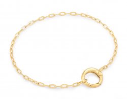 Ania Haie Gold Mini Link Charm Chain Connector Bracelet