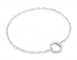 Ania Haie Silver Mini Link Charm Chain Connector Bracelet