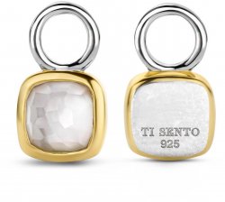 TI SENTO Gold Mother of Pearl Square Ear Charms 9248MW