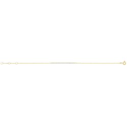 9ct Gold Cz Bar Chain Bracelet 