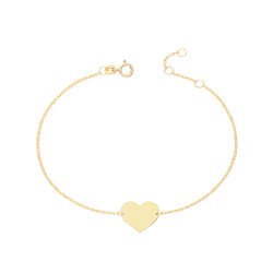 9ct Gold Heart Id Bracelet 