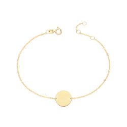 9ct Gold Disc Id Bracelet 