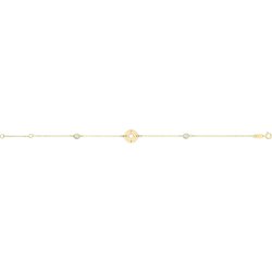 9ct Gold Compass Bracelet With Cz 