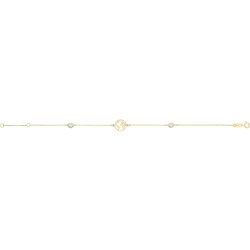 9ct Gold World Bracelet With Cz 