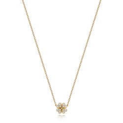 Diamond Clover Necklace In 18ct White Gold 