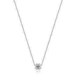 Diamond Clover Necklace In 18ct White Gold 
