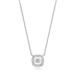 Diamond Necklace In 9ct White Gold 