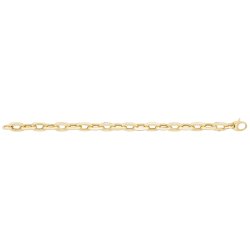 9ct Gold Oval Linked Fancy Bracelet 