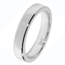 Silver 4mm Wedding Band 