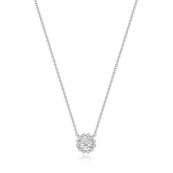 Diamond Illusion Necklace In 18ct White Gold 