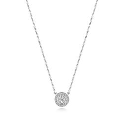 Diamond Illusion Necklace In 18ct White Gold 