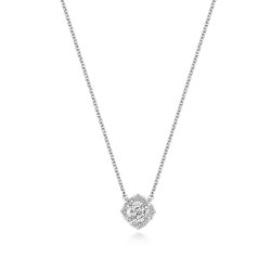 Diamond Illusion Necklace In 18ct White Gold 