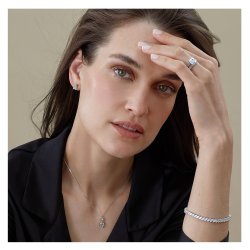 Marquise Cut Claw Set Line Bracelet LBG0010