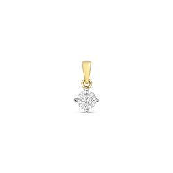 Diamond Illusion Set Pendant In 9ct Gold 