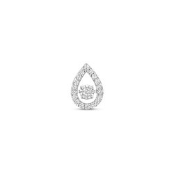 Diamond Pear Shape Pendant In 9ct White Gold 
