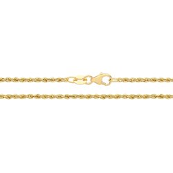 9ct Yellow Gold Fine Solid Rope Chain 