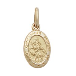9ct Gold St Christopher Pendant 