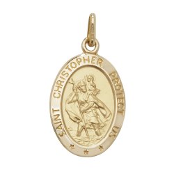 9ct Gold St Christopher Pendant 
