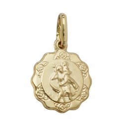 9ct Gold St Christopher Pendant 