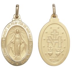 9ct Gold Miraculous Pendant 