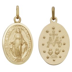 9ct Gold Miraculous Pendant 