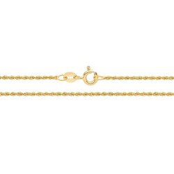 9ct Yellow Gold Fine Solid Rope Chain 