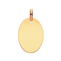 9ct Gold Oval Pendant 
