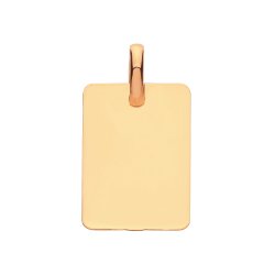 9ct Gold Rectangular Pendant 