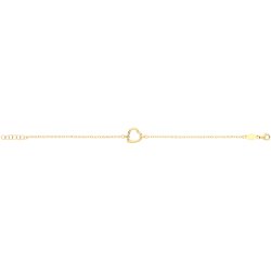 9ct Gold Plain Open Heart Bracelet 