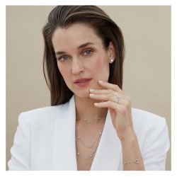Fancy Shape Diamond By Yard Style Necklet LNG0003