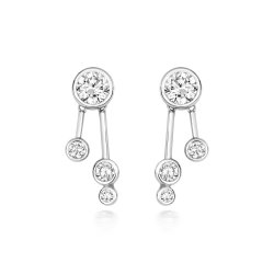 5 Stone Rubover Drop Earrings LEG0133