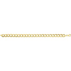 9ct Gold Oval Open Double Link Bracelet 