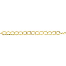 9ct Gold Oval Open Double Link Bracelet 