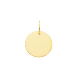 9ct Gold Disc Pendant 