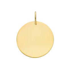 9ct Gold Disc Pendant 