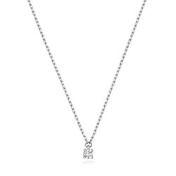 Diamond Necklace In 9ct White Gold 
