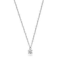 Diamond Necklace In 9ct White Gold 