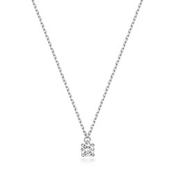 Diamond Necklace In 9ct White Gold 