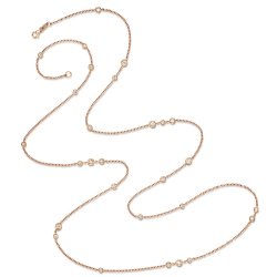Diamond Necklace In 18ct Rose Gold 
