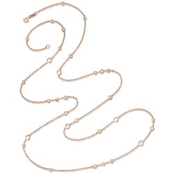 Diamond Necklace In 18ct Rose Gold 