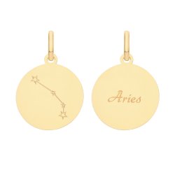 9ct Gold Zodiac Constellation Aries Pendant 