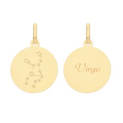9ct Gold Zodiac Constellation Virgo Pendant 
