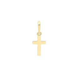 9ct Gold Plain Cross Pendant 